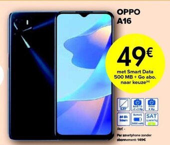 Carrefour Oppo A16 aanbieding