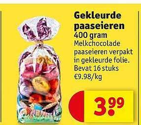 Kruidvat Gekleurde Paaseieren 400 gram aanbieding