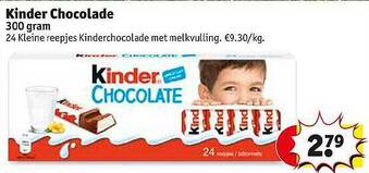 Kruidvat Kinder Chocolade 300 gram aanbieding