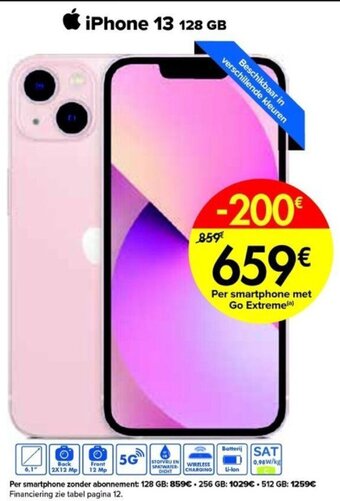 Carrefour iPhone 13 128GB aanbieding