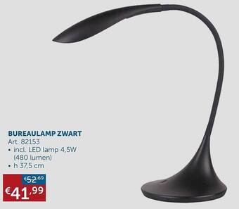Zelfbouwmarkt Bureaulamp zwart aanbieding