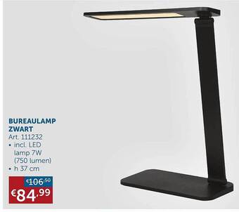 Zelfbouwmarkt Bureaulamp zwart aanbieding
