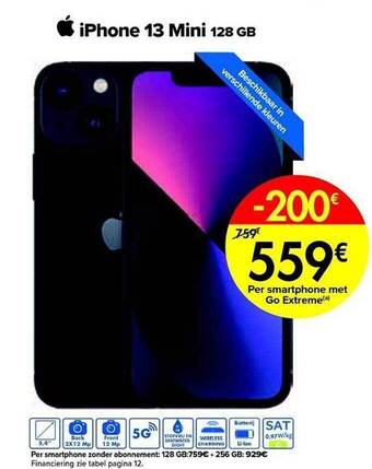 Carrefour Iphone 13 mini 128 gb aanbieding