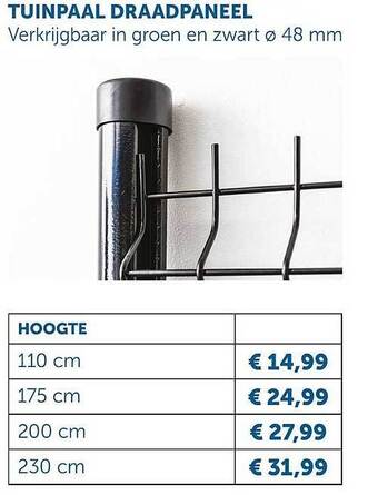 Zelfbouwmarkt Tuinpaal draadpaneel aanbieding
