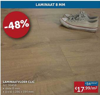 Zelfbouwmarkt Laminaatvloer clic aanbieding