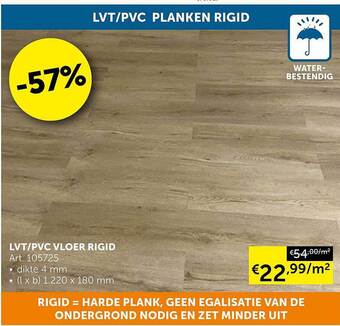 Zelfbouwmarkt Lvt-pvc vloer rigid aanbieding