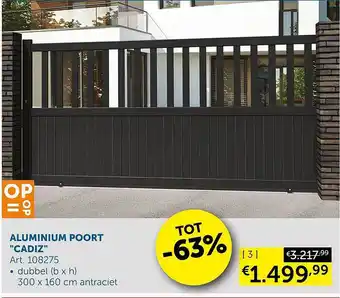 Zelfbouwmarkt Aluminium poort aanbieding