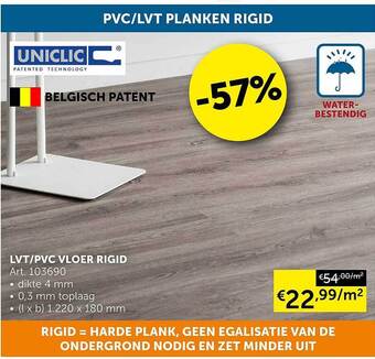 Zelfbouwmarkt Lvt-pvc vloer rigid aanbieding