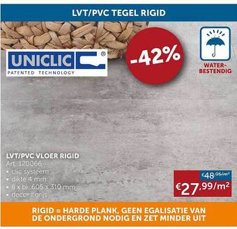 Zelfbouwmarkt Lvt-pvc vloer rigid aanbieding