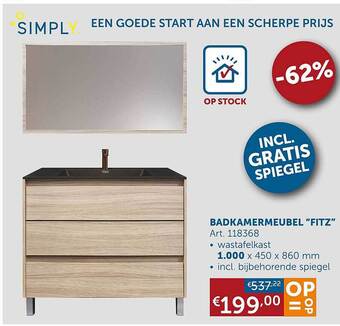 Zelfbouwmarkt Badkamermeubel aanbieding