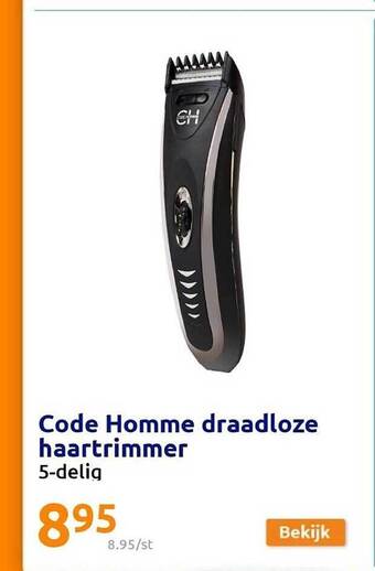 Action Code homme draadloze haartrimmer aanbieding