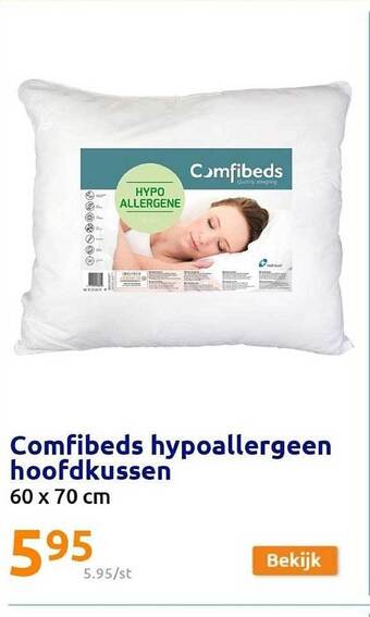 Action Comfibeds hypoallergeen hoofdkussen aanbieding