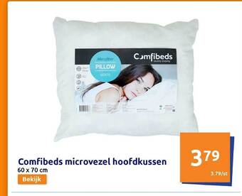Action Comfibeds microvezel hoofdkussen aanbieding