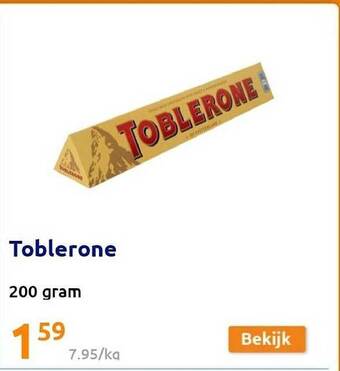 Action Toblerone aanbieding