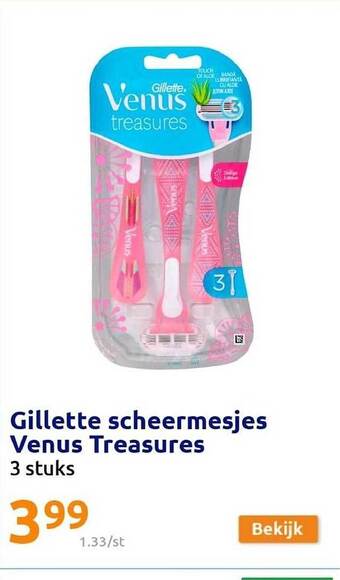Action Gillette scheermesjes venus treasures aanbieding