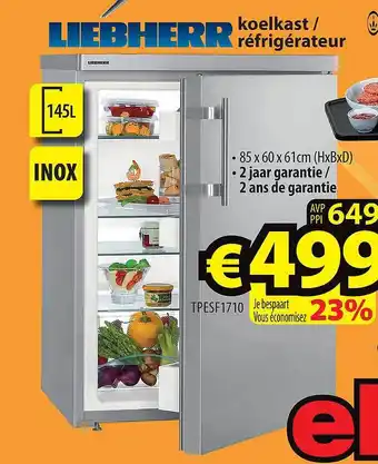 ElectroStock Liebherr koelkast aanbieding