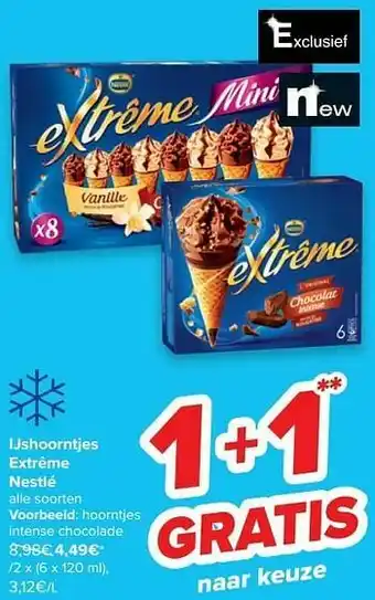 Carrefour Hoorntjes intense chocolade aanbieding