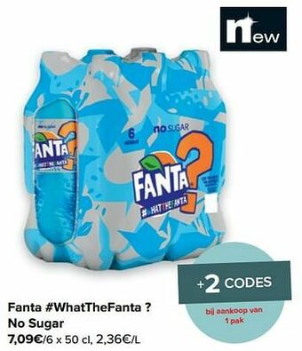 Carrefour Fanta #whatthefanta? no sugar aanbieding