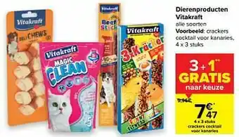 Carrefour Crackers cocktail voor kanaries aanbieding