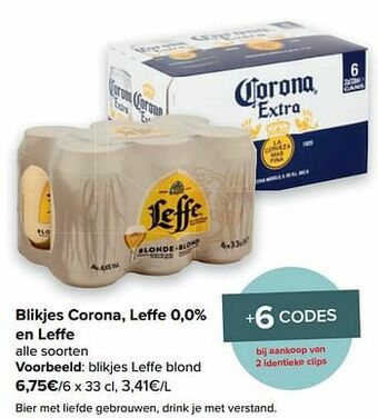 Carrefour Blikjes leffe blond aanbieding