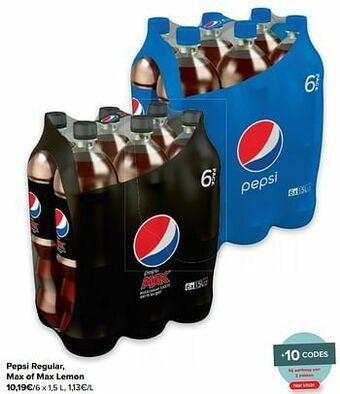 Carrefour Pepsi regular max of max lemon aanbieding