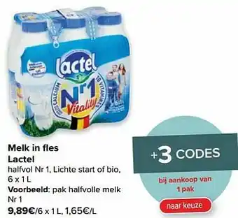 Carrefour Pak halfvolle melk nr 1 aanbieding