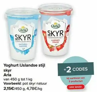 Carrefour Pot skyr natuur aanbieding