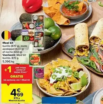 Meal kit burrito