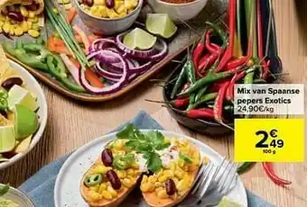 Carrefour Mix van spaanse pepers exotics aanbieding