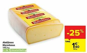 Carrefour Abdijkaas maredsous aanbieding