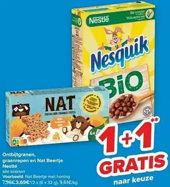 Carrefour Nat beertje met honing aanbieding