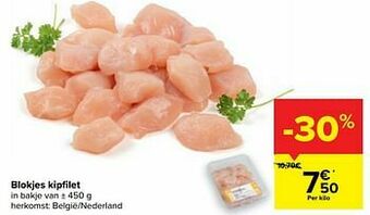 Carrefour Blokjes kipfilet aanbieding
