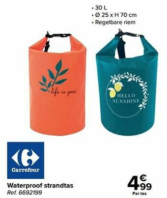 Waterproof strandtas