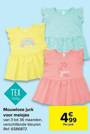 Carrefour Mouwloze jurk voor meisjes aanbieding