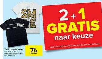 Carrefour T-shirt voor jongens aanbieding