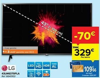 Carrefour Lg 43lm6370pla aanbieding