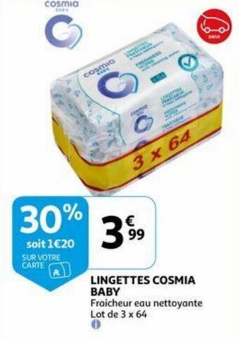 Auchan Lingettes Cosmia Baby aanbieding