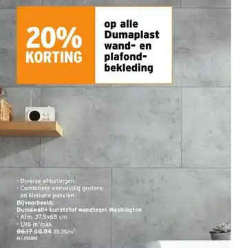 GAMMA Dumawall + Kunststof Wandtegel Washington aanbieding