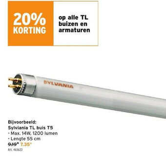 GAMMA Sylviania TL Buis T5 aanbieding
