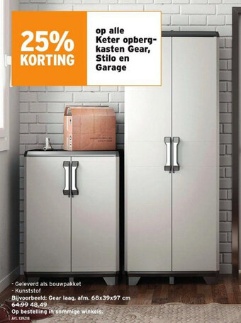 GAMMA Keter Opbergkasten Gear, Stilo en Garage aanbieding