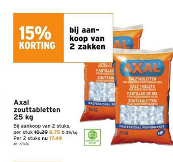 GAMMA Axal Zouttabletten 25kg aanbieding
