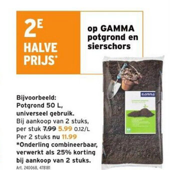GAMMA Gamma Potgrond en Sierschors aanbieding
