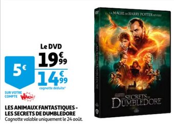 Auchan Les Animaux Fantastiques- Les Secrets De Dumbledore aanbieding
