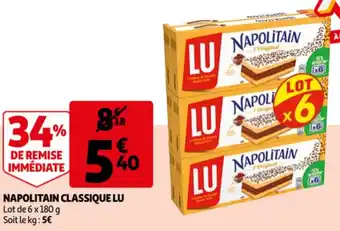 Auchan Napolitain Classique Lu aanbieding