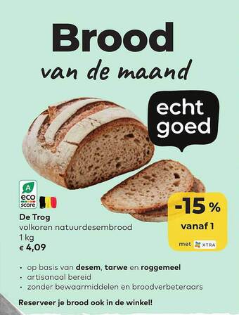 Bio Planet De trog volkoren natuurdesembrood aanbieding