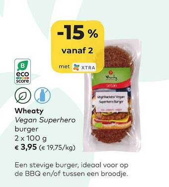 Bio Planet Wheaty vegan superhero burger aanbieding