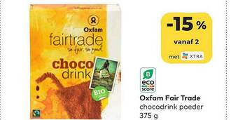 Bio Planet Oxfam fair trade chocodrink poeder aanbieding