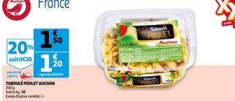 Auchan Taboulé Poulet Auchan 300g aanbieding