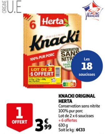 Auchan Herta Knacki Original aanbieding