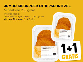 Jumbo Kipburger of Kipschnitzel